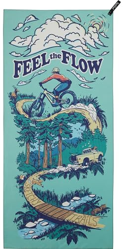PackTowl Personal Ultralight Microfiber Camping and Travel Towel, Flow Print, Body - color: Flow Print, size: Body - 25 x 54 Inch