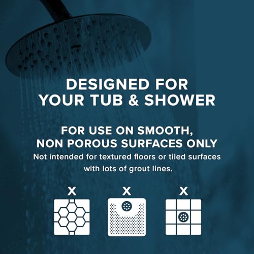 SlipX Solutions White Extra Long Rubber Safety Bath Mat (18 x 36 Inch, 220 Suction Cups, Great Non-Slip Coverage) - size: 36" x 18" (Rectangular)