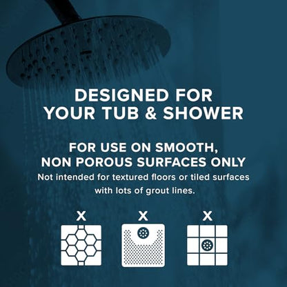 SlipX Solutions White Extra Long Rubber Safety Bath Mat (18 x 36 Inch, 220 Suction Cups, Great Non-Slip Coverage) - size: 36" x 18" (Rectangular)