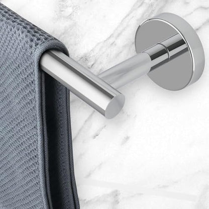 Newfun 10-Pieces Polished Chrome Bathroom Hardware Set 24 Inch | Includes 24 Inch Towel Racks for Bathroom Wall Mounted, Toilet Paper Holder, Towel Hooks, Towel Rings for Bathroom Wall - color: Polished Chrome-ring