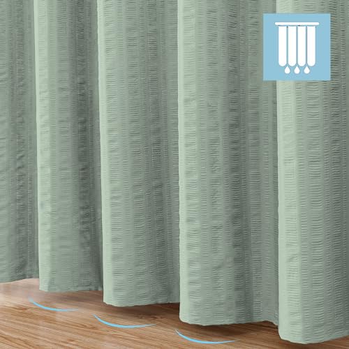 Aiyufeng Moga Sage Green Fabric Shower Curtain - Soft & Lightweight Small Shower Curtain with Texture for Narrow Stall Size, Machine Washable, 36" Wx72 L, Green - color: Sage Green, size: 36"W x 72"L (Pack of 1)