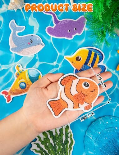 26Pcs Non Slip Bathtub Stickers, Cute Ocean Creature Stickers with Scraper | Anti Slip Bath Tub Shower Decal with Adhesive Back for Bathroom, Shower Stairs - color: Ocean Creature, size: 26Pcs