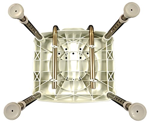 MedGear A-0235A6 Tool-Free DURA Shower and Tub Chair (Almond Seat and Back, Bronze Tubing)