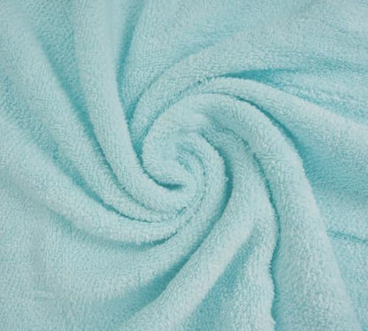 8-Piece Zero Twist Cotton Bath Towel Set – 100% Cotton Luxury Towels – Ultra Soft, Fluffy & Absorbent – Quick Dry, Durable & Fade Resistant – Spa Quality Bath, Hand & Washcloth Set (Placid Blue) - color: Placid Blue