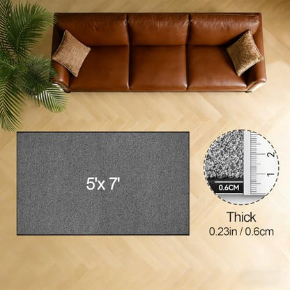 AREDO Runner Rugs for Live Room (Black, 5' x 7' (Rectangular)) - color: Black, size: 5' x 7' (Rectangular)