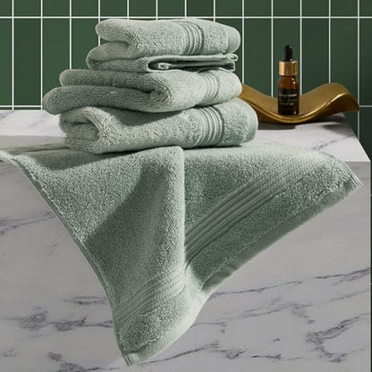 Ted Baker 4-Pack Cotton Washcloth Set Soft Highly Absorbent 13 x 13 Sage - color: Sage, size: Washcloth Set - 4 Piece