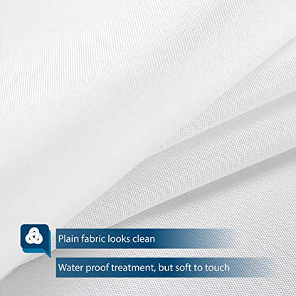 Barossa Design 36x72 Waterproof Fabric Stall Shower Curtain or Liner White | Soft Microfiber, Hotel Quality, Machine Washable, 36 inch Wide Half Size, Stand-up Small Narrow Single Cloth Shower Curtain - color: Pure White, size: 36"W x 72"L (Pack of 1)