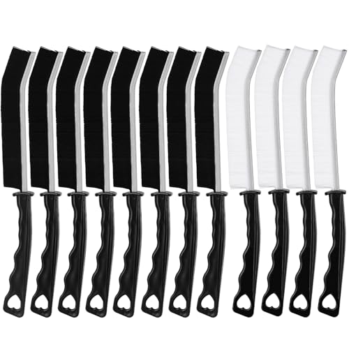 12Pcs Hard Bristle Crevice Cleaning Brush, Grout Cleaner Brush, Multifunctional Gap Cleaning Tool for Household Use, Bathroom, Kitchen, Window,Toilet