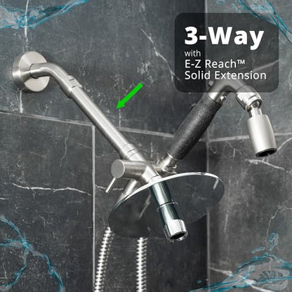 High Sierra® Lead-Free Metal 3-way Combo Shower Kit. Built in Diverter Valve Effortlessly Diverts Flow from the Fixed Shower Head to the Handheld and back - Low Flow 1.8 GPM-Oil Rubbed Bronze - color: Oil Rubbed Bronze, size: 1.8 GPM