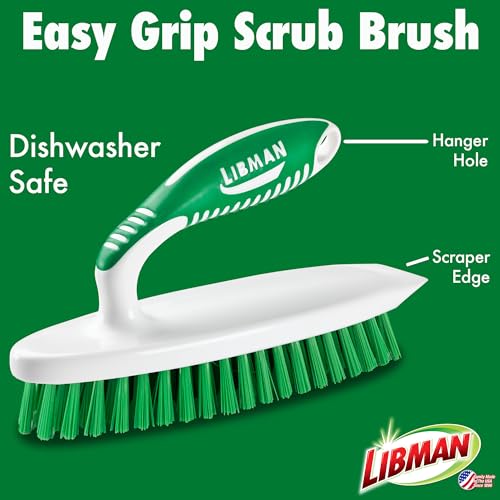 Libman Heavy Duty Scrub Brush Kit for Tub, Tile & Grout, 3 Brush Styles | Heavy-duty household scrub brush kit for tub, tile, and grout; 3 brushes included. - style: Heavy Duty Scrub Brush Kit