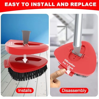 Upgrade Scrub Brush Replacement Head Compatible with O Cedar EasyWring 1 Tank Spin Mop, Mop Replace Head Brush,Scrubber Floor Cleaning Brush,More Layers of Bristles for Bathroom, Deck, Tile, Kitchen - color: Big 1 Pack