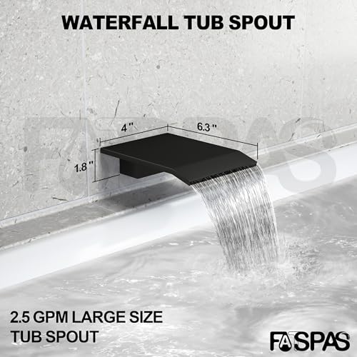 Shower System with 10-Inch Rain Head and Tub Spout | All-Metal Tub Shower Faucet Set, Wall Mounted Rain Showerhead, Handheld Spray, Includes Valve and Trim Kit, Matte Black - color: Matte Black, style: 10"-With Tub Spout