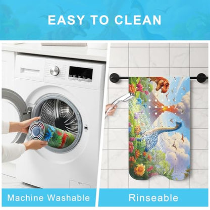 Upgrade Cartoon Baby Bath Mat Non Slip - 40"x16" Extra Long Bathtub Mat for Baby Eco Friendly Durable Bath Mat for Tub Non Slip Kids Tub Mat with Suction Cups, Machine Washable and No Fading, Dinosaur - color: A-dinosaur