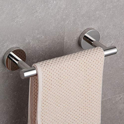 GERZ 9-Inch Bathroom Towel Bar Stainless Steel Bath Towel Rack Contemporary Style Wall Mount, Polished Finish AG1101C23-JG - color: Chrome, size: 9 Inch (Pack of 1)