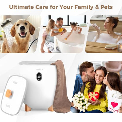 COSTWAY Towel Warmer for Bathroom, Upgraded Towel Heater with 2 Fragrant Disc Holders, Blanket Warmer with 4-Level Timer, Auto Shut Off, Fits 2 Oversized 45" x 70" Towels, Bathrobes & PJ's (25L) - size: 25L
