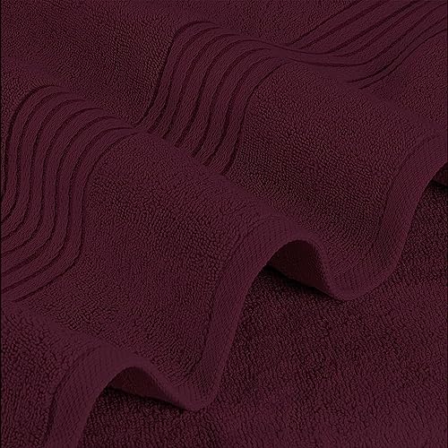 Utopia Towels Luxurious Bath Towels Set, 27x54 in, 4 Pack, Soft, Burgundy | Soft Luxurious Ring Spun Cotton Bath Towels - Lightweight, Highly Absorbent, Quick-Drying, Ideal for Daily Use - color: Burgundy