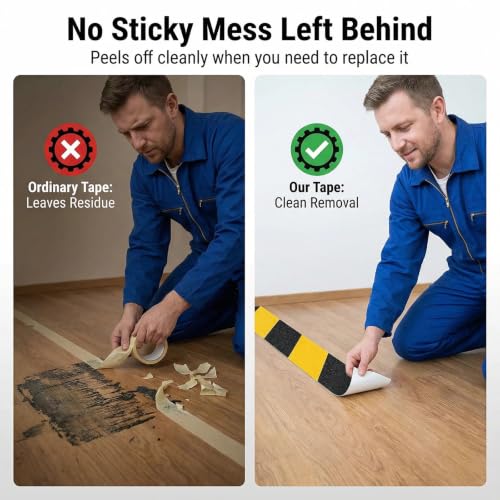 Anti Slip Traction Tape 2 Inch x 60 Ft, Heavy Duty Grip Tape | Safety Non Slip Roll Waterproof Caution for Outdoor Stairs Step Treads Floors, Industrial Use - size: 2 Inch x 60 Ft