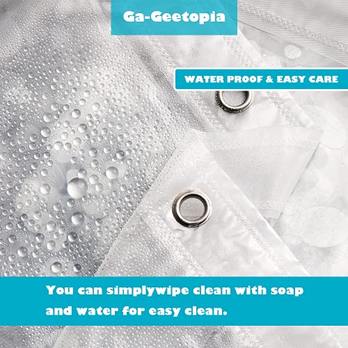 Ga-Geetopia EVA Clear Thin Shower Curtain Liner, Pebble Pattern 72x72 Inch Lightweight Plastic Bathroom Shower Showroom Inner Curtain with Rustproof Metal Grommets and Weighted Magnets(NO Hooks) - color: 3d Pebbles, size: 72"W x 72"L (Pack of 1)