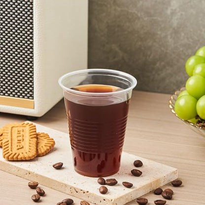 Jaluxing 500 Count 7 oz Crystal Clear Disposable Plastic Cups Bulk PP Cups for Parties, Water, Wine, Cold Drinking (Formerly FULING) - style: 7 OZ.
