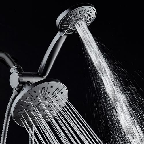 AquaDance Premium High Pressure 3-Way Rainfall Combo Combines The Best of Both Worlds-Enjoy Luxurious Rain Showerhead and 6-Setting Hand Held Shower Separately or Together, Matte Black - color: Matte Black