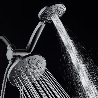 AquaDance Premium High Pressure 3-Way Rainfall Combo Combines The Best of Both Worlds-Enjoy Luxurious Rain Showerhead and 6-Setting Hand Held Shower Separately or Together, Matte Black - color: Matte Black