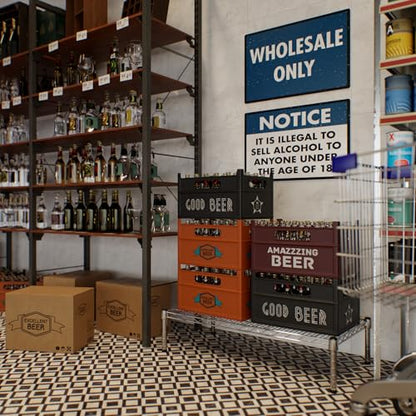 18" Deep x 36" Wide x 8" Height 1-Tier Wire Shelving Kit | NSF Commercial Storage Rack Unit - size: 18" Deep x 36" Wide