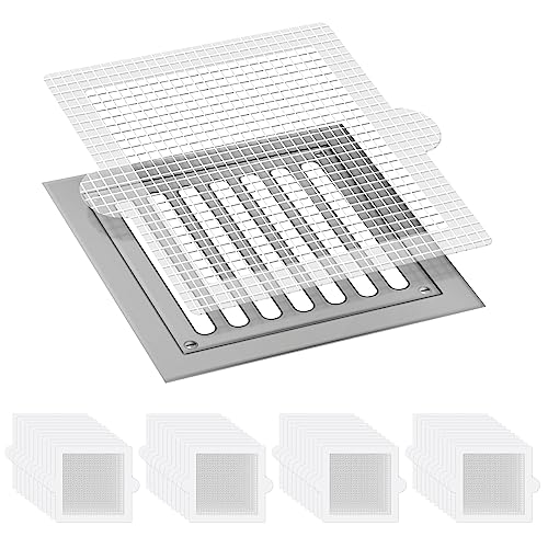 Disposable Shower Drain Hair Catcher, 40Pcs Floor Drain Mesh Strainer Sticker with Waterproof Adhesive, Anti-Blocking Filter Sticker Hair Catchers for Bathtub Bathroom Kitchen, Square 105mm
