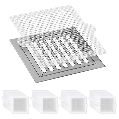 Disposable Shower Drain Hair Catcher, 40Pcs Floor Drain Mesh Strainer Sticker with Waterproof Adhesive, Anti-Blocking Filter Sticker Hair Catchers for Bathtub Bathroom Kitchen, Square 105mm