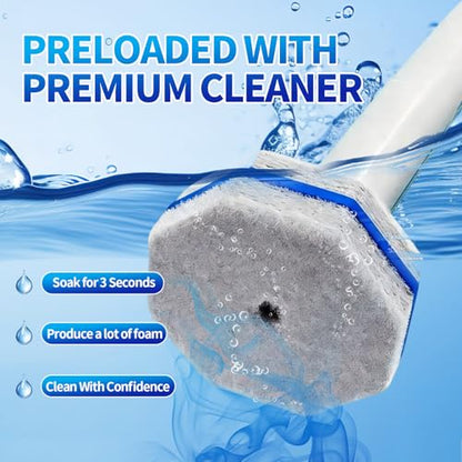 Disposable Toilet Brush,Toilet Bowl Cleaner,Wall Mounted Toilet Bowl Brush with 36 Refills for Deep Toilet Cleaning,Toilet Brush and Holder Set for Hygienic Bathroom Maintenance(White) - style: White-Toilet brush+36 refills