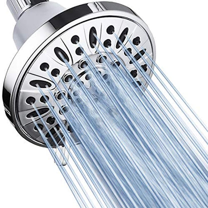 AquaDance Premium High Pressure 6-setting 4-Inch Shower Head for the Ultimate Shower Spa Experience! Officially Independently Tested to Meet Strict US Quality & Performance Standards! - color: Chrome, style: 2.5 Gallons Per Minute