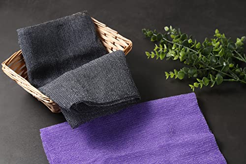 Extra Rough, Exfoliating Washcloth [Made in Japan] Exfoliating Towel Special texture makes Fluffy Foam lather, Back Scrubber, Dead Skin Cell Remover [Loofah for Women and Men] (Black) - color: Black