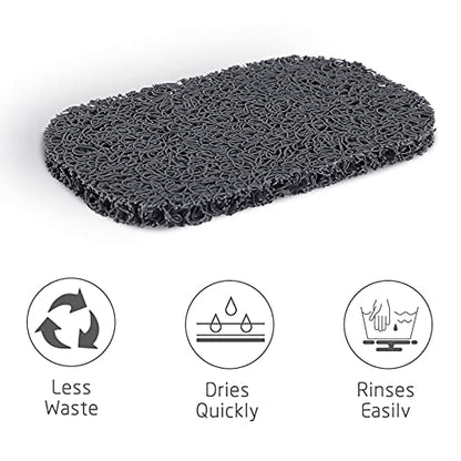 15 Piece Soap Savers Pads Gray BPA Free Soap Holder for Bar Soap Non-Slip Self Draining Soap Dish Soap Lift for Shower Kitchen Bathroom Soap Tray Bulk Accessories - color: Gray