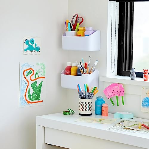 Command Organizing Caddy, 1 Caddy, 4 Large Strips | Command Strips Wall caddy, Tool Free Adhesive Organizer For Cleaning Supplies, Closets, Pantry, Home, And Office