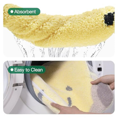 LUMI Cute Bathroom Rug, Absorbent Non Slip Bath Mat, 20.5"x29", Lemmy | Soft Plush Microfiber Yellow Rug, Quick Dry, Washable Fruit Bathmats for Shower Floor, Sink Bathtub, Bedroom, Kids Room - color: Fruit-lemmy