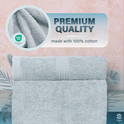 Luxe 2-Piece Bath Towel Set – Large Soft Cotton Towels, Absorbent, Durable & Skin-Friendly, Machine Washable, 27 x 54 in (Ice Blue) - color: Ice Blue