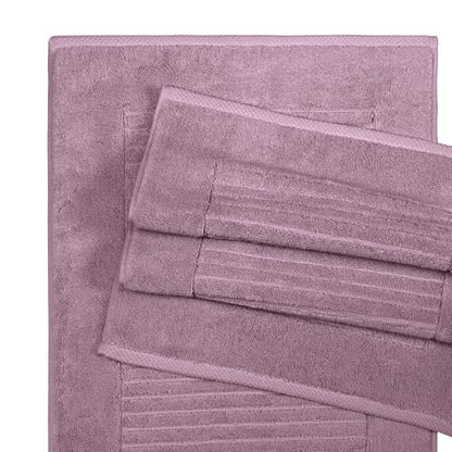 CTT - 2 Piece Bathroom Rugs Set, 100% Cotton Bath Mats, Comfy & Highly Absorbent Bathroom Floor Mats, Machine Washable | 20"x32" (Color) - color: Mauve