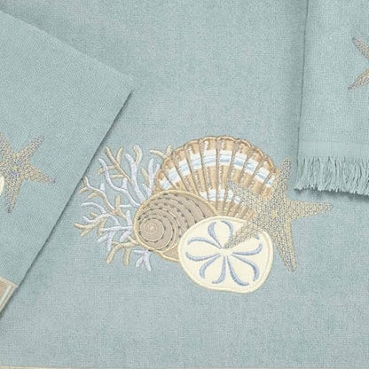 Avanti Linens - Bath Towel, Soft & Absorbent Cotton Towel (By the Sea Collection, Mineral) - color: Mineral, size: Bath Towel