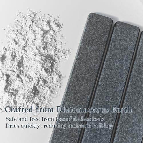 2pcs Stone Dish Drying Mat for Kitchen Counter, Quick-Dry Diatomaceous Earth Water Absorbent Pad & Countertop Drainer, Home Essentials for Bath and Pets - Marble Dark Grey, 24x16’’ & 8x4’’ - color: Marble Dark Grey