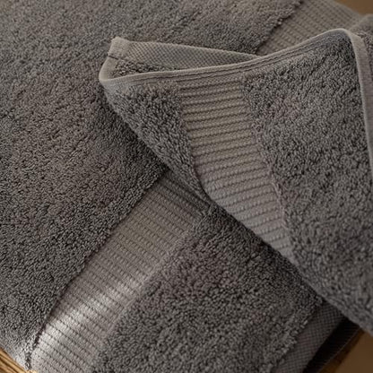 SALBAKOS 12-Piece 100% Turkish Cotton Washcloths and Face Towels, Gray | 13x13 in Standard Size Small Towel, Multi-use Bathroom & Kitchen, Thick Super Soft Absorbent Durable, Oeko-Tex Made in Turkey - color: Gray, size: 12 Washcloths