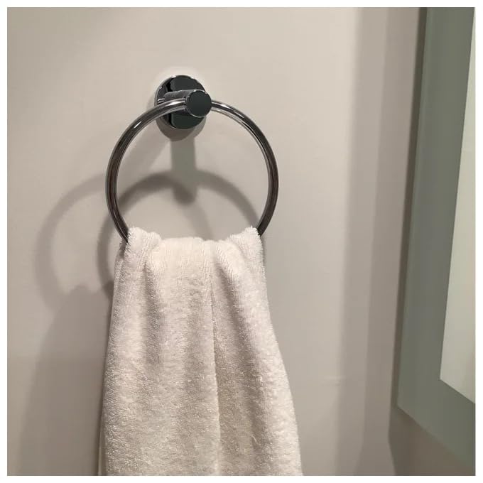 Polished Chrome Towel Ring | Hand Towel Holder for Bathroom Wall Mounted, Durable 304 Stainless Steel, Modern Style - color: Polished Chrome
