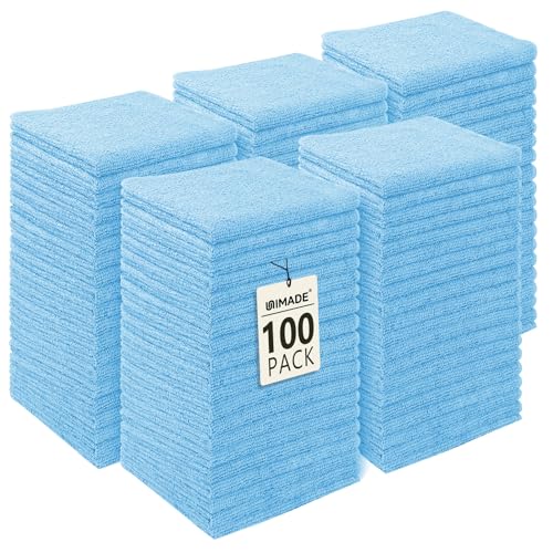 Washcloths Bulk 100 Pack Face Towels, Highly Soft Wash Cloths | Hand Towels, Fast Drying Multi-Purpose Microfiber Cleansing Cloths for Bathroom, Hotel, Spa, and Salon Blue (12" x 12") - color: Blue, size: 100Pack