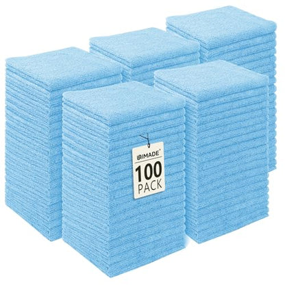 Washcloths Bulk 100 Pack Face Towels, Highly Soft Wash Cloths | Hand Towels, Fast Drying Multi-Purpose Microfiber Cleansing Cloths for Bathroom, Hotel, Spa, and Salon Blue (12" x 12") - color: Blue, size: 100Pack
