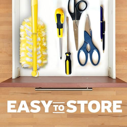 Swiffer Duster Kit with 3 ft Extendable Handle | Includes 1 Duster Extendable Handle (3 ft). 3 Heavy Duty Duster Refills. For Ceiling Fans, Vents, and Hard to Reach Places
