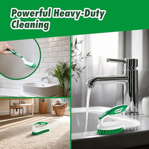 Libman Scrub Brush Kit | Cleaning Brush | Tile & Grout Brush | Small Scrub Brush | Power Scrub Brush | Carpet Brush | Bathroom Scrubber | Boot Scrubber | 3 Different Brushes Included - style: Scrub Brush Kit