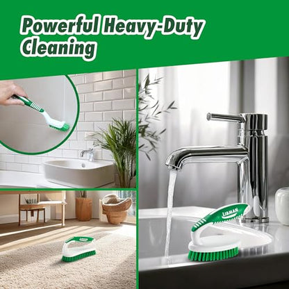 Libman Scrub Brush Kit | Cleaning Brush | Tile & Grout Brush | Small Scrub Brush | Power Scrub Brush | Carpet Brush | Bathroom Scrubber | Boot Scrubber | 3 Different Brushes Included - style: Scrub Brush Kit