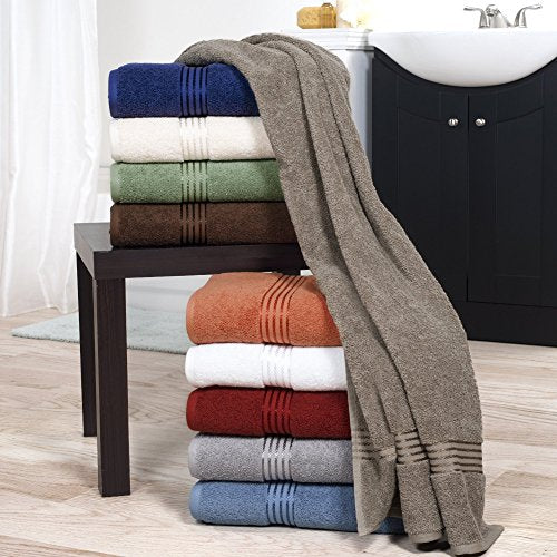 Bedford Home 100% Cotton Hotel 6 Piece Towel Set - White - color: White