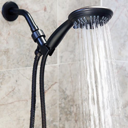 Luxury Handheld Shower Kit - 2.5 GPM - Oil-Rubbed Bronze | 6 Function High Pressure Removable Hand Held Showerhead with Hose and Mount, Easy Install for Boosting Low Water Flow Baths - color: Oil Rubbed Bronze, size: 2.5 GPM