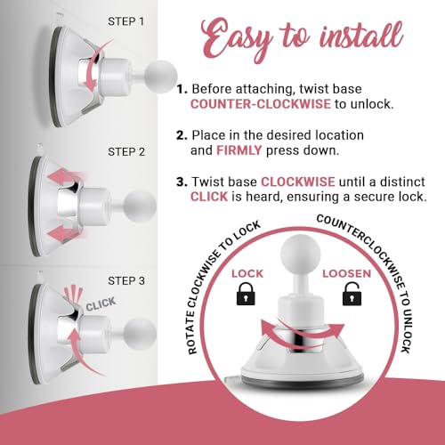 10X Magnifying Makeup Mirror with Suction Cup - Suitable for Cosmetic, Vanity, Bathroom, and Travel Use - Designed for Precise Makeup Application and Skin Care - 6.3" x 6.3" (Square)