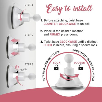 10X Round Magnifying Mirror for Applying Makeup - Suction Cup Cosmetic Make Up Mirror, Ideal for Vanity, Bathroom, and Travel Use - 6.7" Diameter