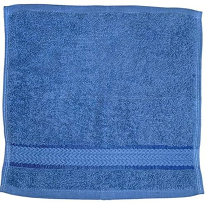 Washcloths Set of 6, 100% Ring Spun Cotton Zero Twist Wash Cloths for Body and Facewash Design to exfoliate Your Hands, Soft and Absorbent Machine Washable, 12 x 12 Inch. - color: Blue